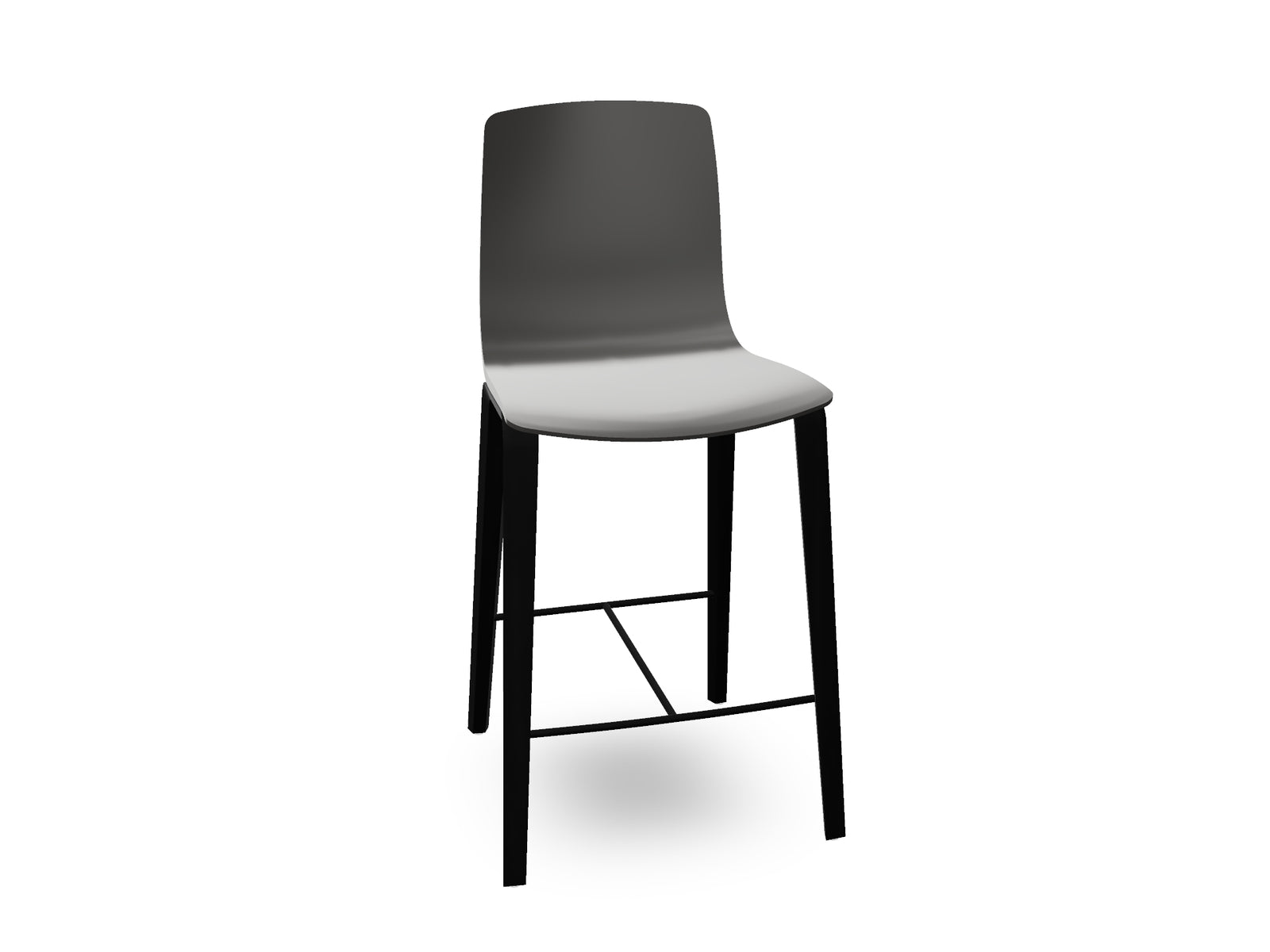Aava 02-4 Wood Legs Polypropylene Counter & Bar Stool