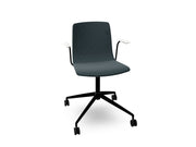 Aava 02 Fixed Trestle Base Chair With Fully Upholstered Chairs Arper 