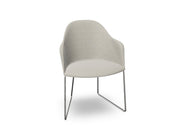 Cila Fully Upholstered Armchair With Sled Base Chairs Arper 