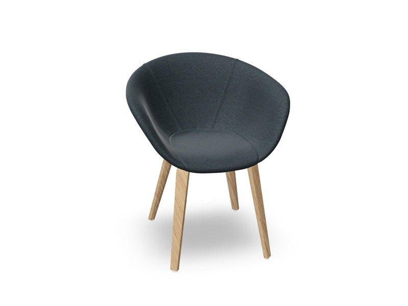 Duna 02 Wood Leg Chair With Full Upholstery Chairs Arper 