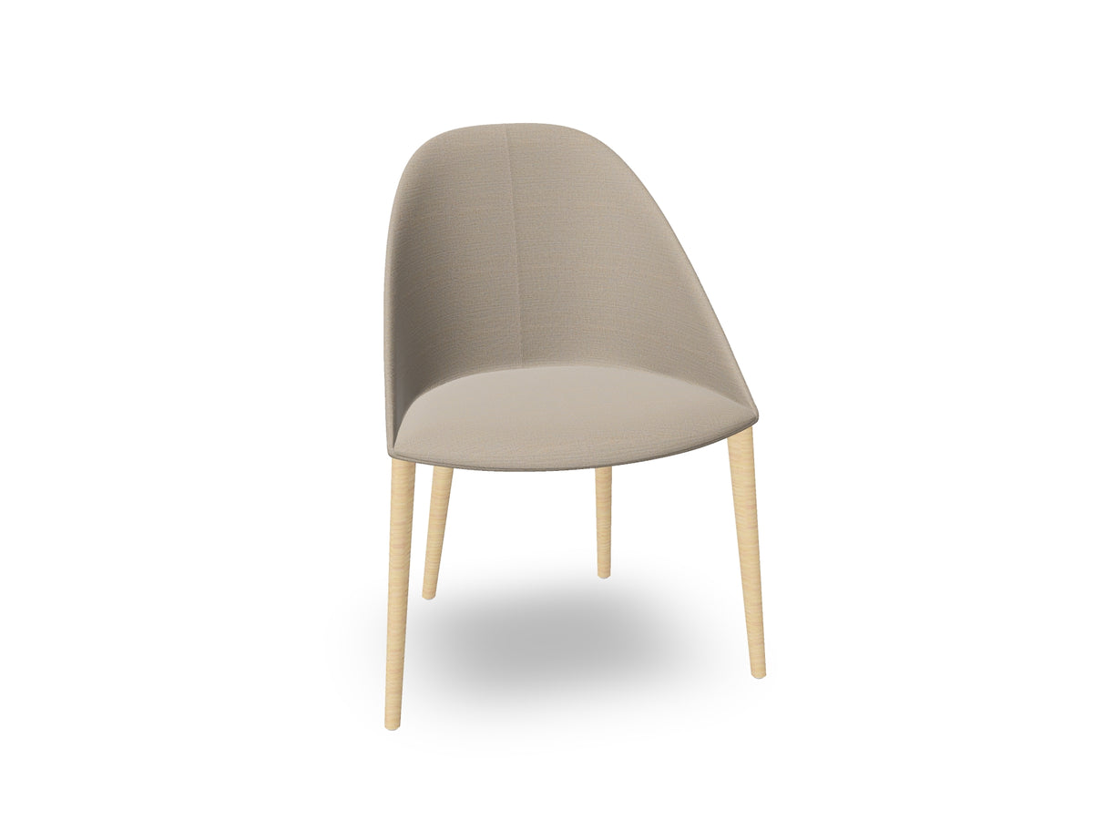 Cila Fully Upholstered Chair With Timber Oak Four-leg Base
