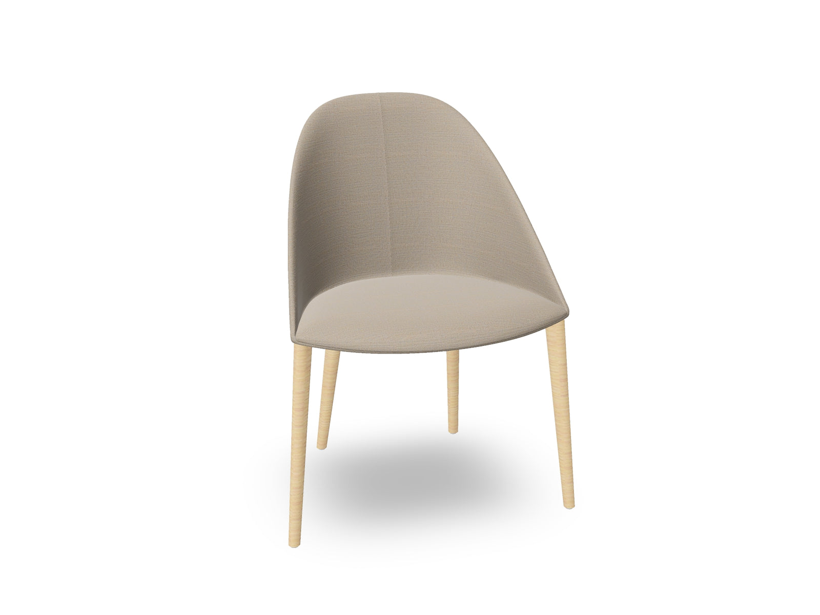 Cila Fully Upholstered Chair With Timber Oak Four-leg Base