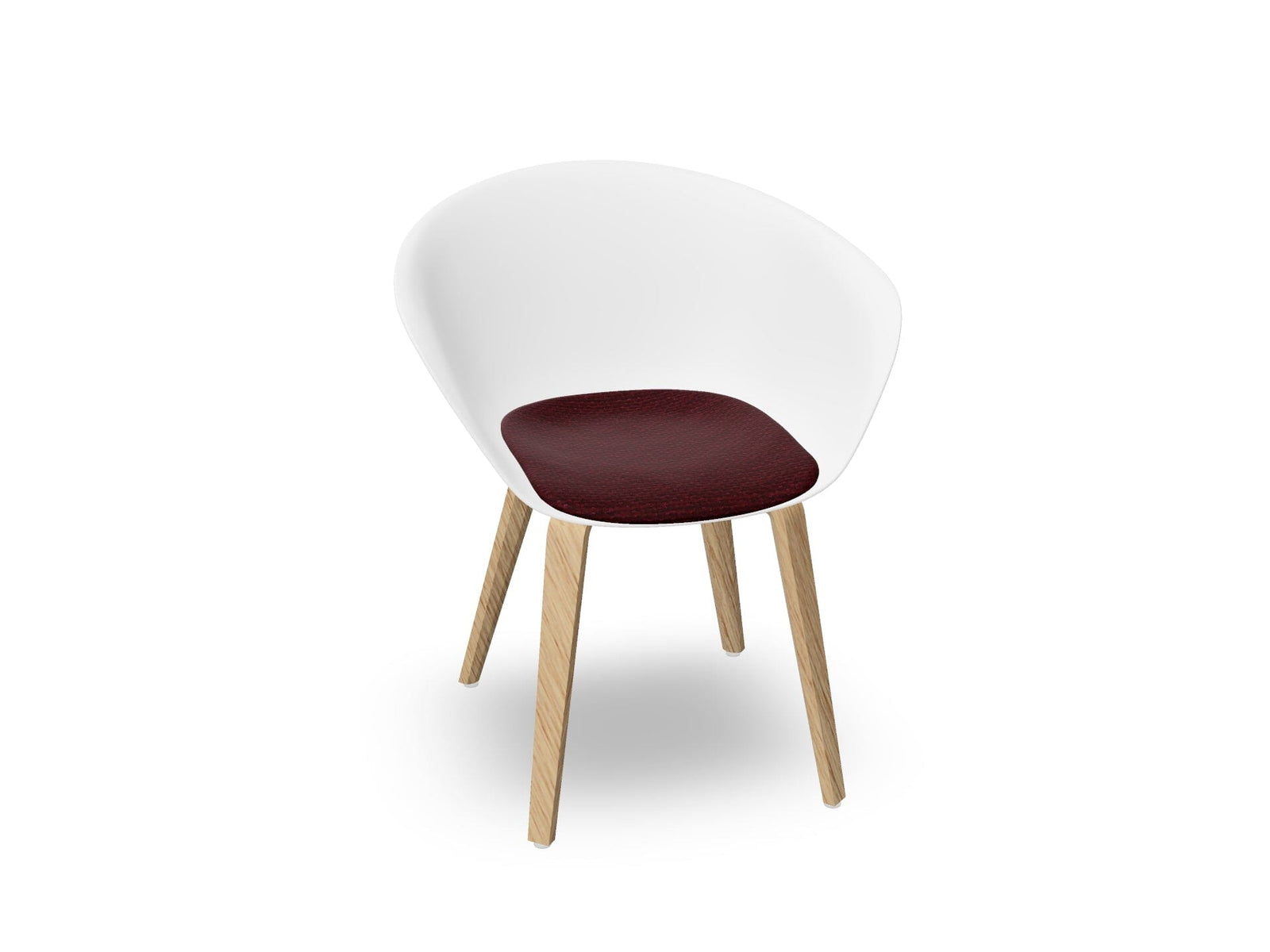 Duna 02 Wood Leg Chair With Seat Cushion Chairs Arper 