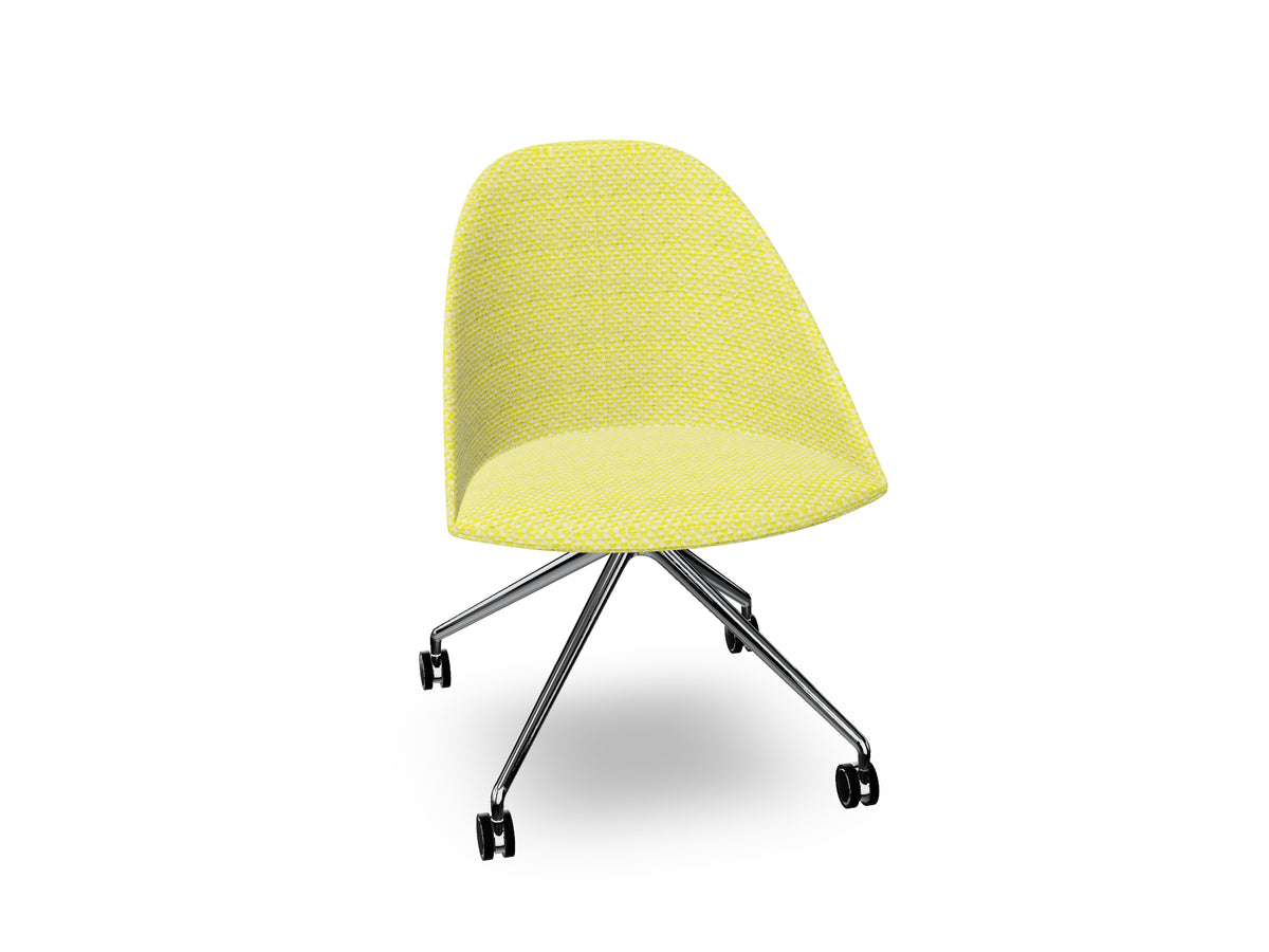 Cila Fully Upholtered Chair With Fixed Trestle Base