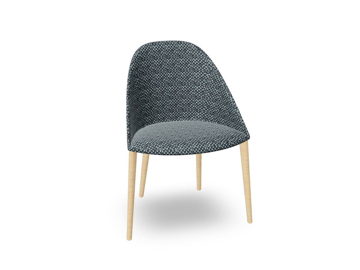 Cila Fully Upholstered Chair With Timber Oak Four-leg Base