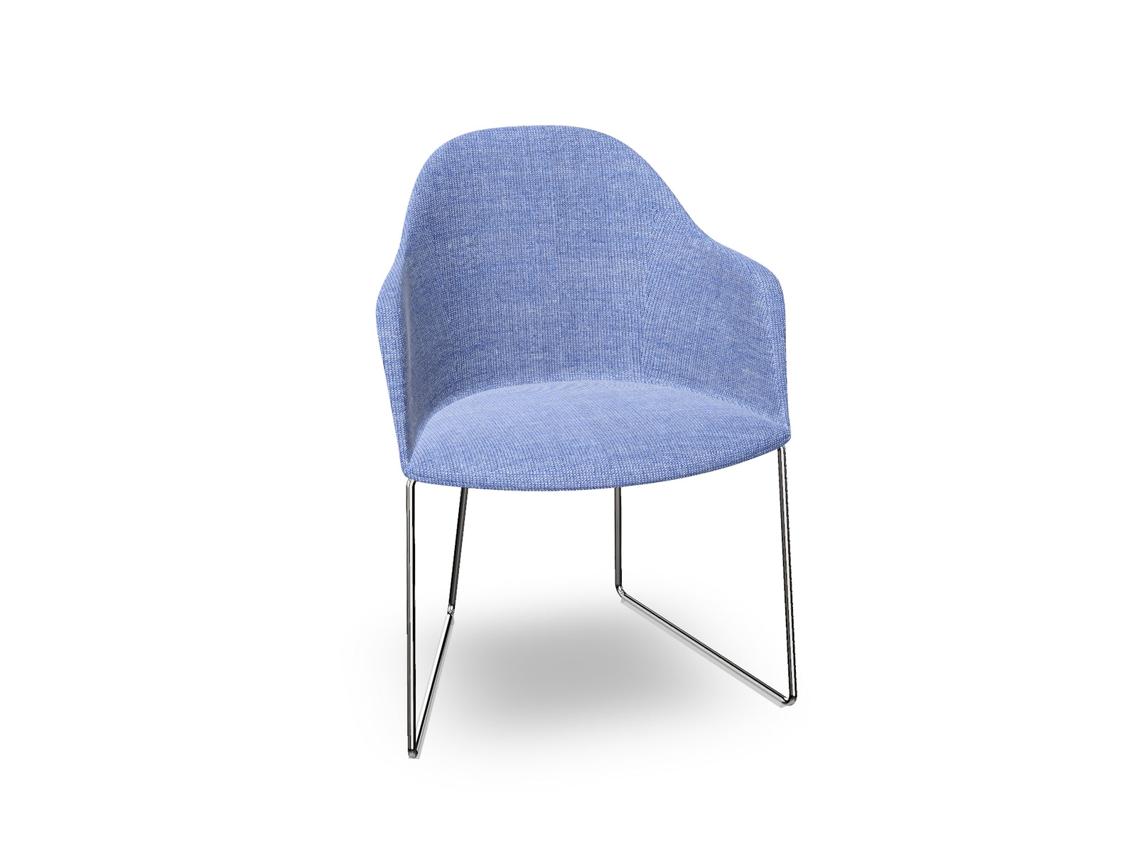 Cila Fully Upholstered Armchair With Sled Base