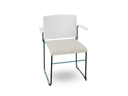 Stacy Sled Chair with Armrests Armchair Arper Petrol - V57 PS00005 