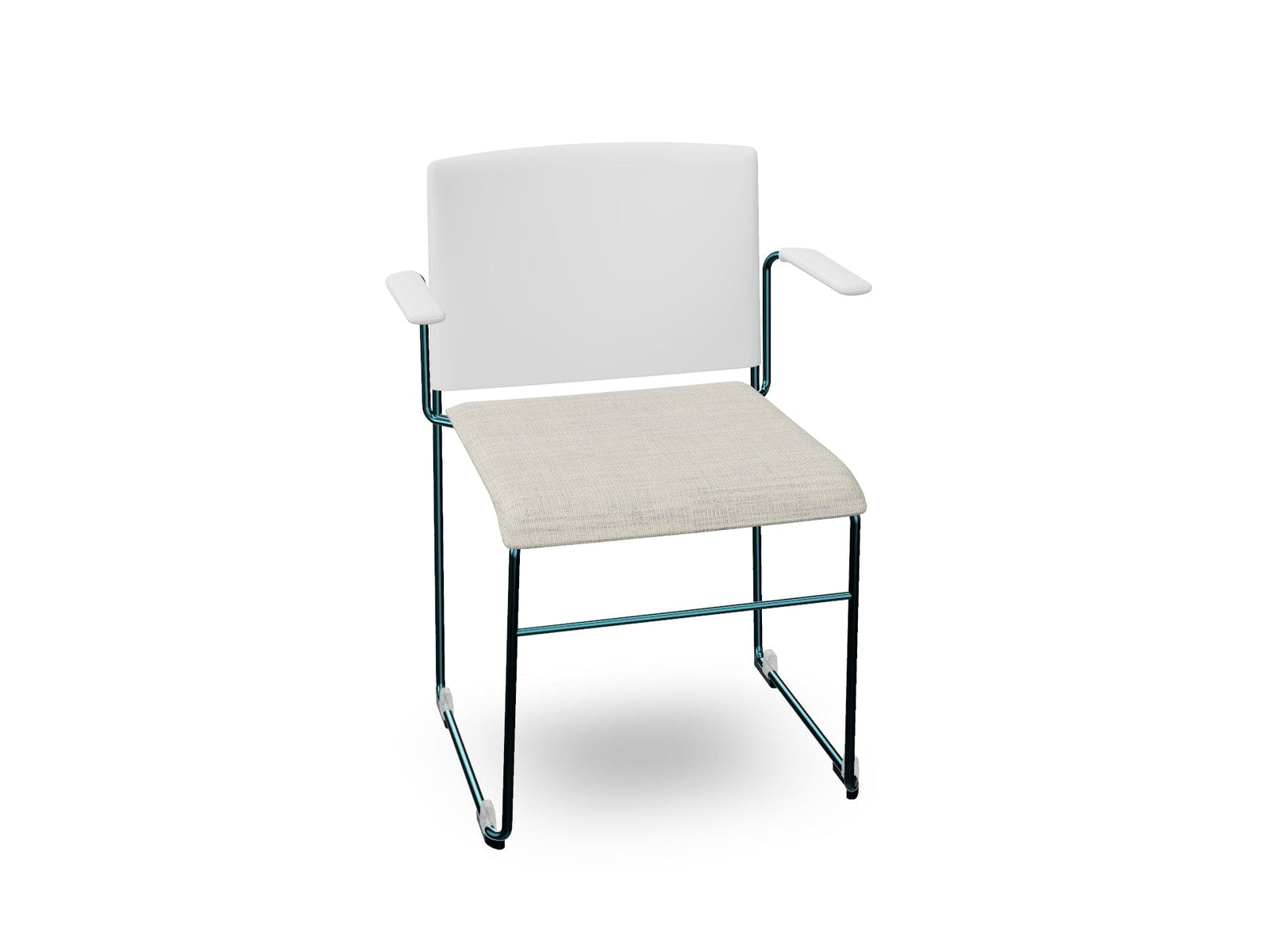 Stacy Sled Chair with Armrests Armchair Arper Petrol - V57 PS00005 