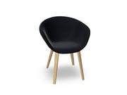 Duna 02 Wood Leg Chair With Front Upholstery Chairs Arper 