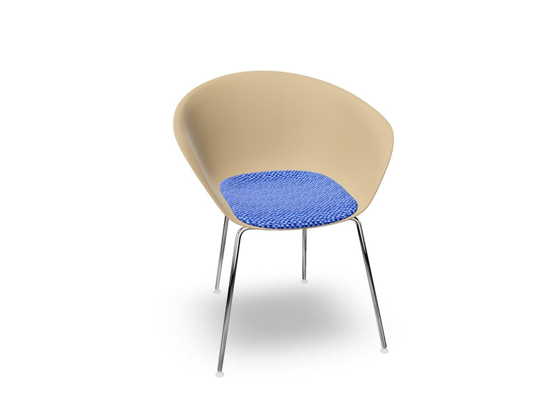 Duna 02 Four Leg Chair With Seat Cushion Chairs Arper 