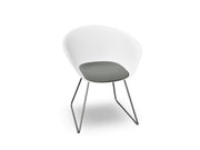 Duna 02 Sled Base Chair With Seat Cushion Chairs Arper 