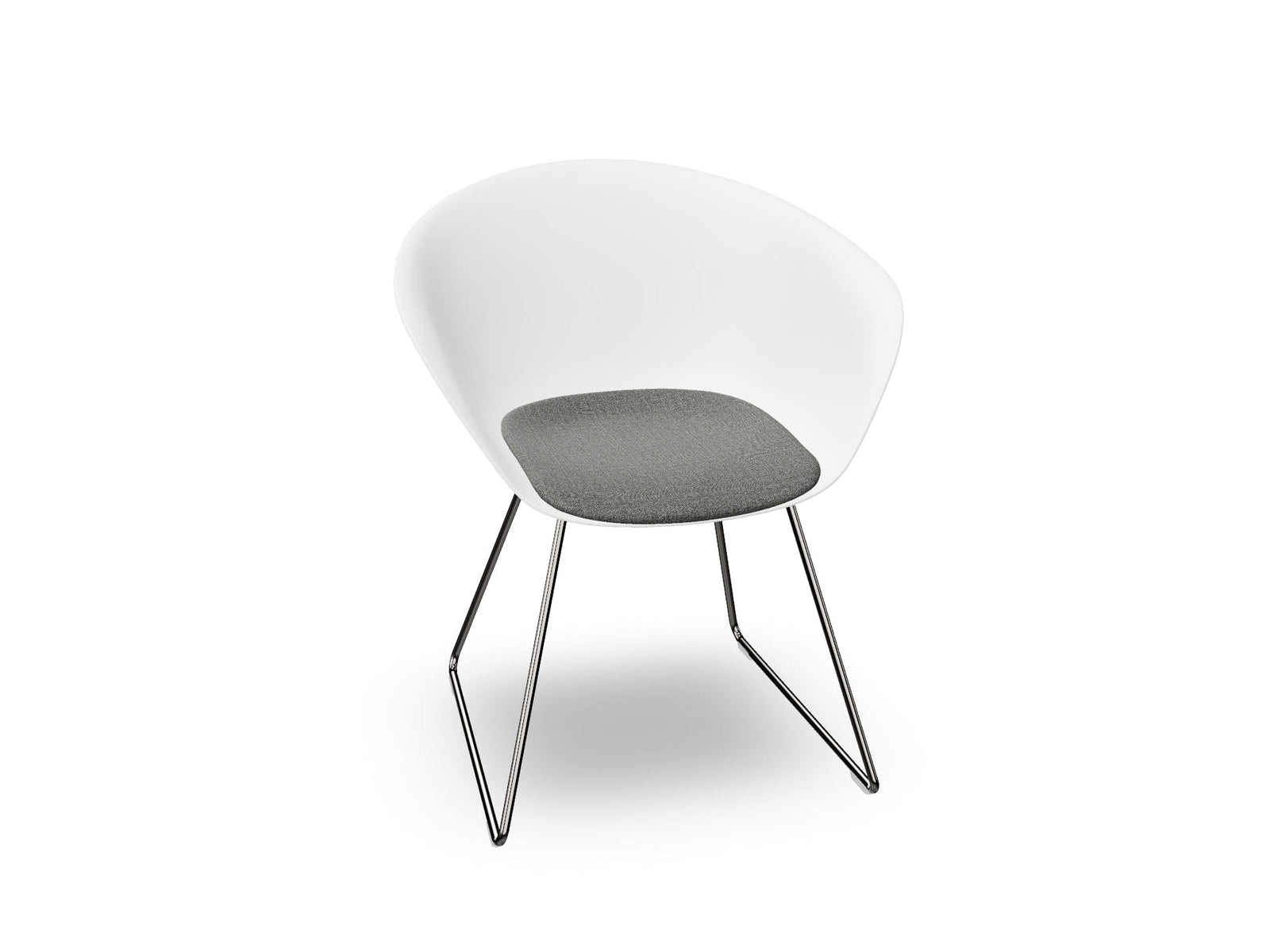 Duna 02 Sled Base Chair With Seat Cushion Chairs Arper 