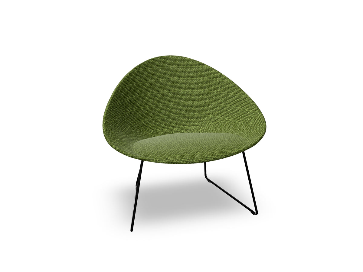 Adell Sled Base Lounge Chair With Fully Upholstered