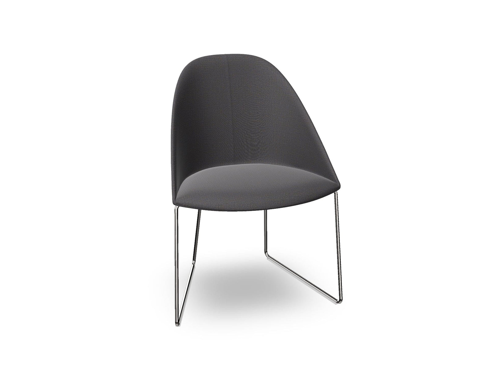 Cila Fully Upholstered Chair With Sled Base Chairs Arper 