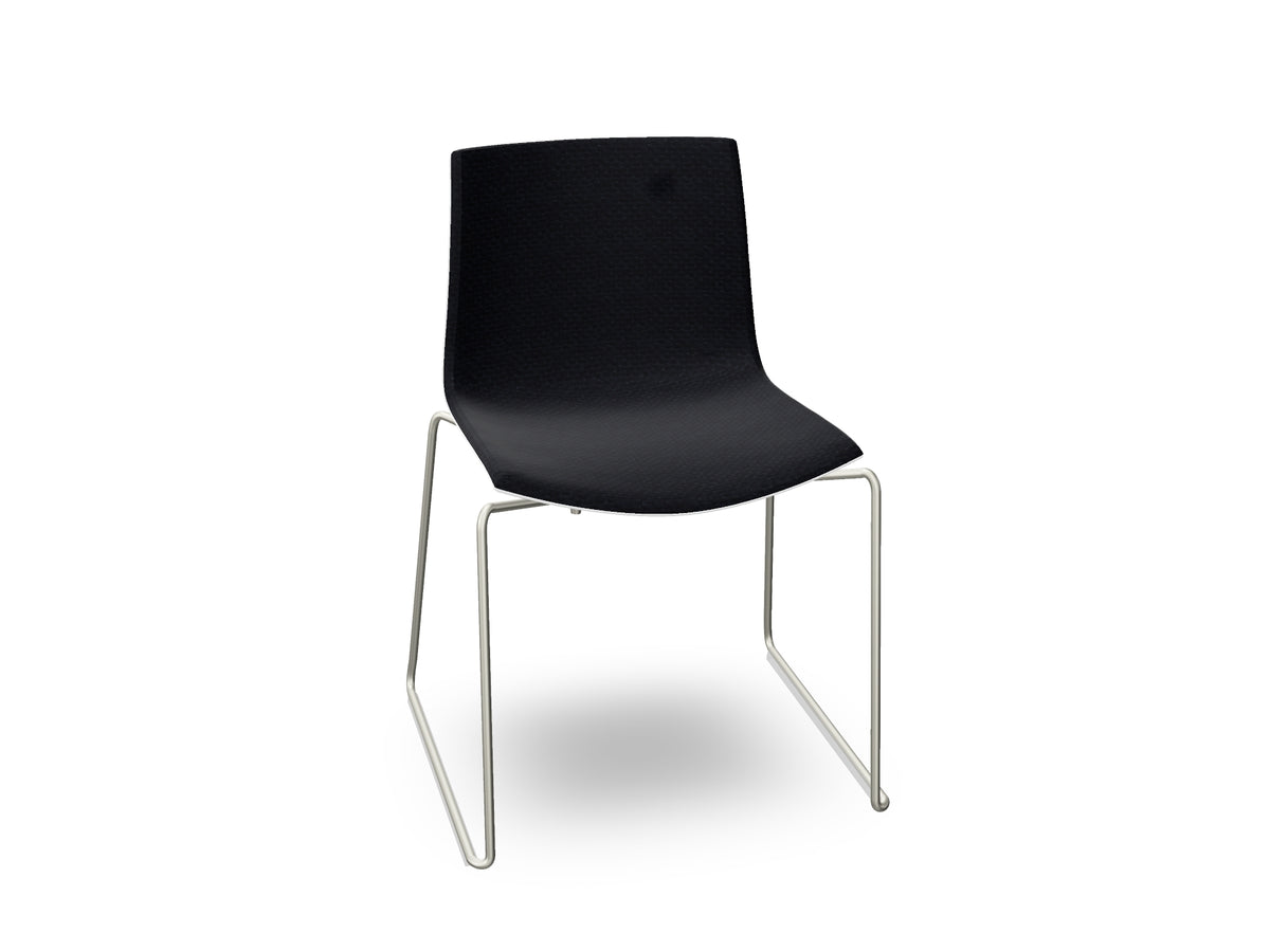 Catifa 46 Sled Base Polypropylene with Front-Face Upholstery