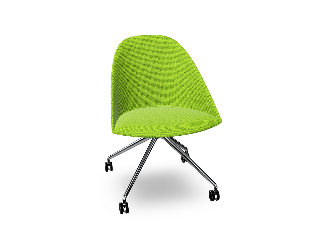 Cila Fully Upholtered Chair With Fixed Trestle Base