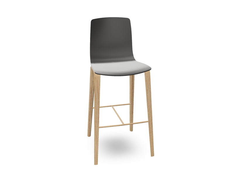 Aava 02-4 Wood Legs Polypropylene Counter & Bar Stool