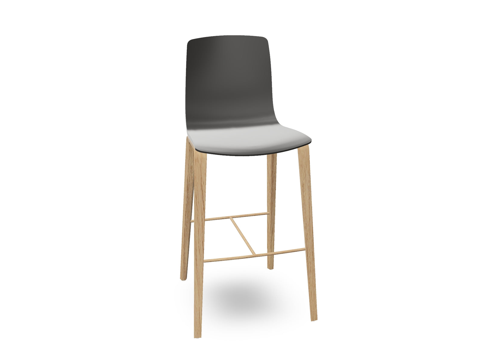 Aava 02-4 Wood Legs Polypropylene Counter & Bar Stool