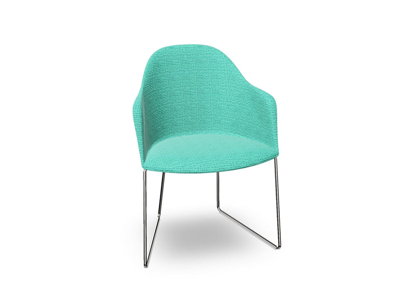 Cila Fully Upholstered Armchair With Sled Base Chairs Arper 