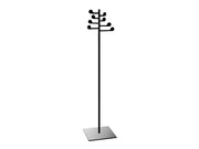 Song Coat Rack Coat Hooks Arper song 8-hook coat stand anthracite lacquered 