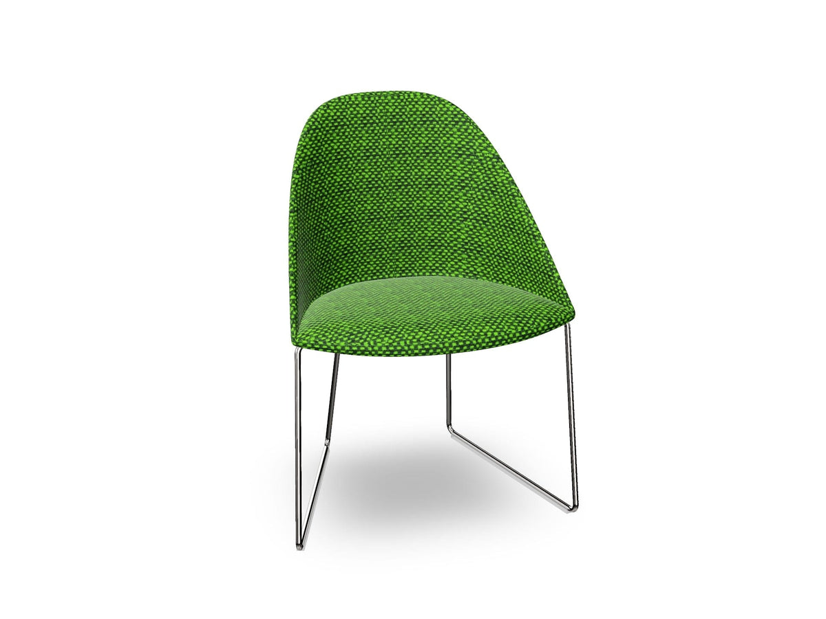Cila Fully Upholstered Chair With Sled Base Chairs Arper 