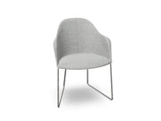 Cila Fully Upholstered Armchair With Sled Base Chairs Arper 