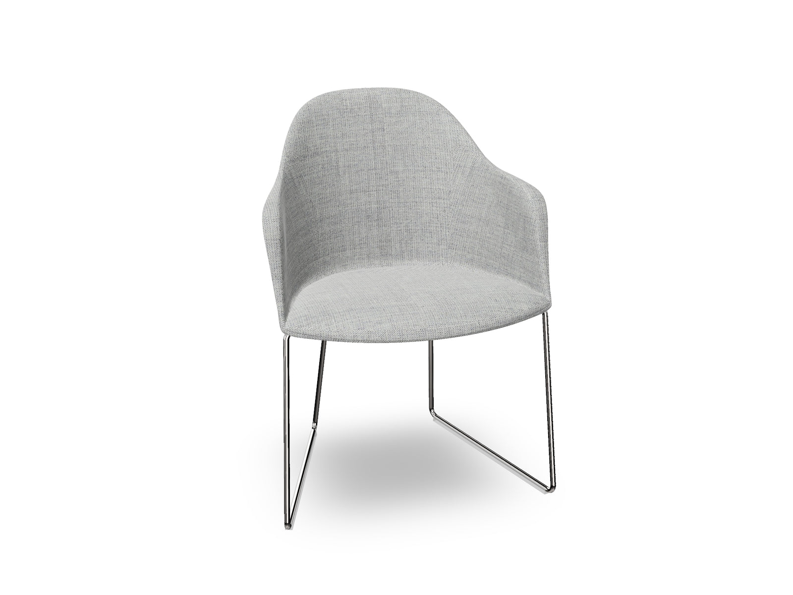 Cila Fully Upholstered Armchair With Sled Base