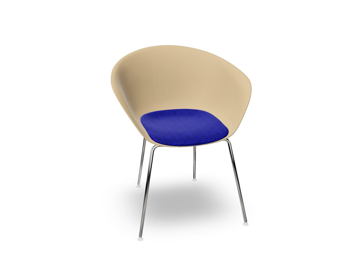 Duna 02 Four Leg Chair With Seat Cushion Chairs Arper 