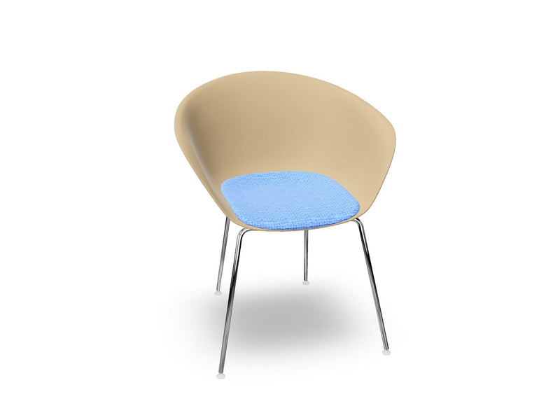 Duna 02 Four Leg Chair With Seat Cushion Chairs Arper 