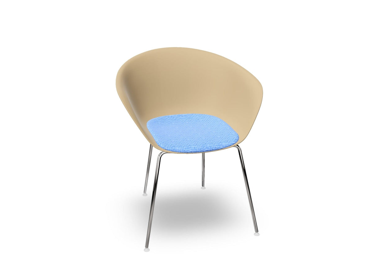 Duna 02 Four Leg Chair With Seat Cushion Chairs Arper 
