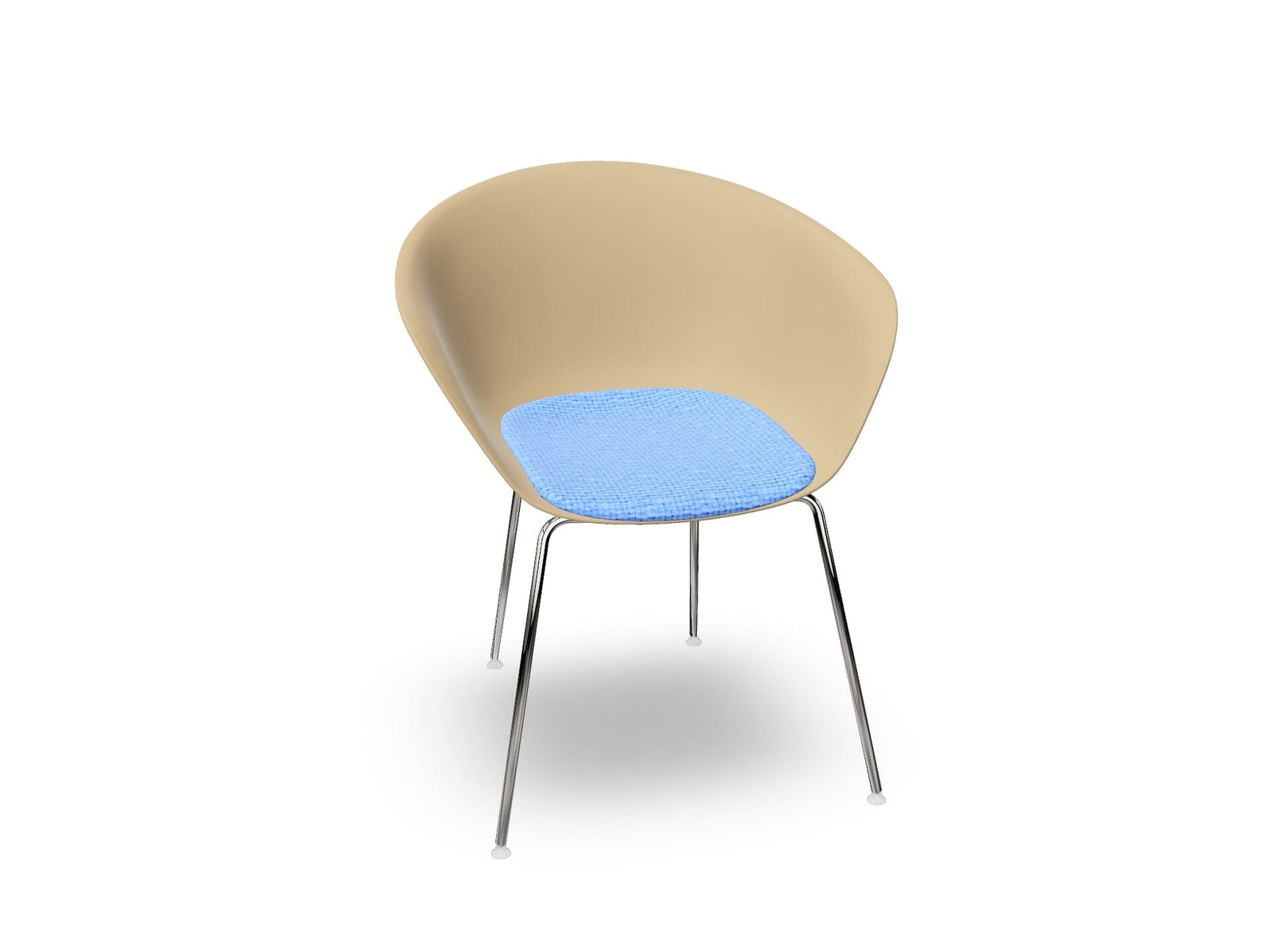 Duna 02 Four Leg Chair With Seat Cushion Chairs Arper 