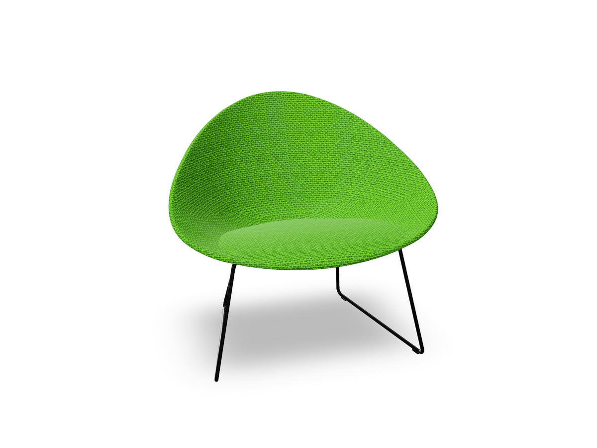 Adell Sled Base Lounge Chair With Fully Upholstered