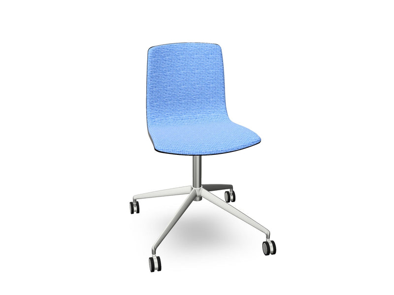 Aava 02 Fixed Trestle Base Wood Chair With Front Upholstery Chairs Arper 