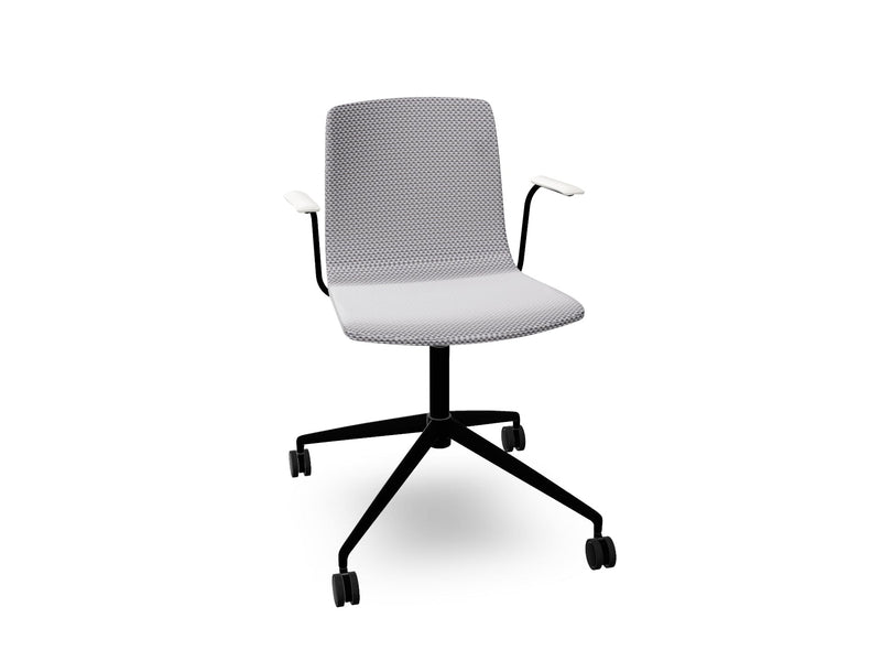Aava 02 Fixed Trestle Base Chair With Fully Upholstered Chairs Arper 