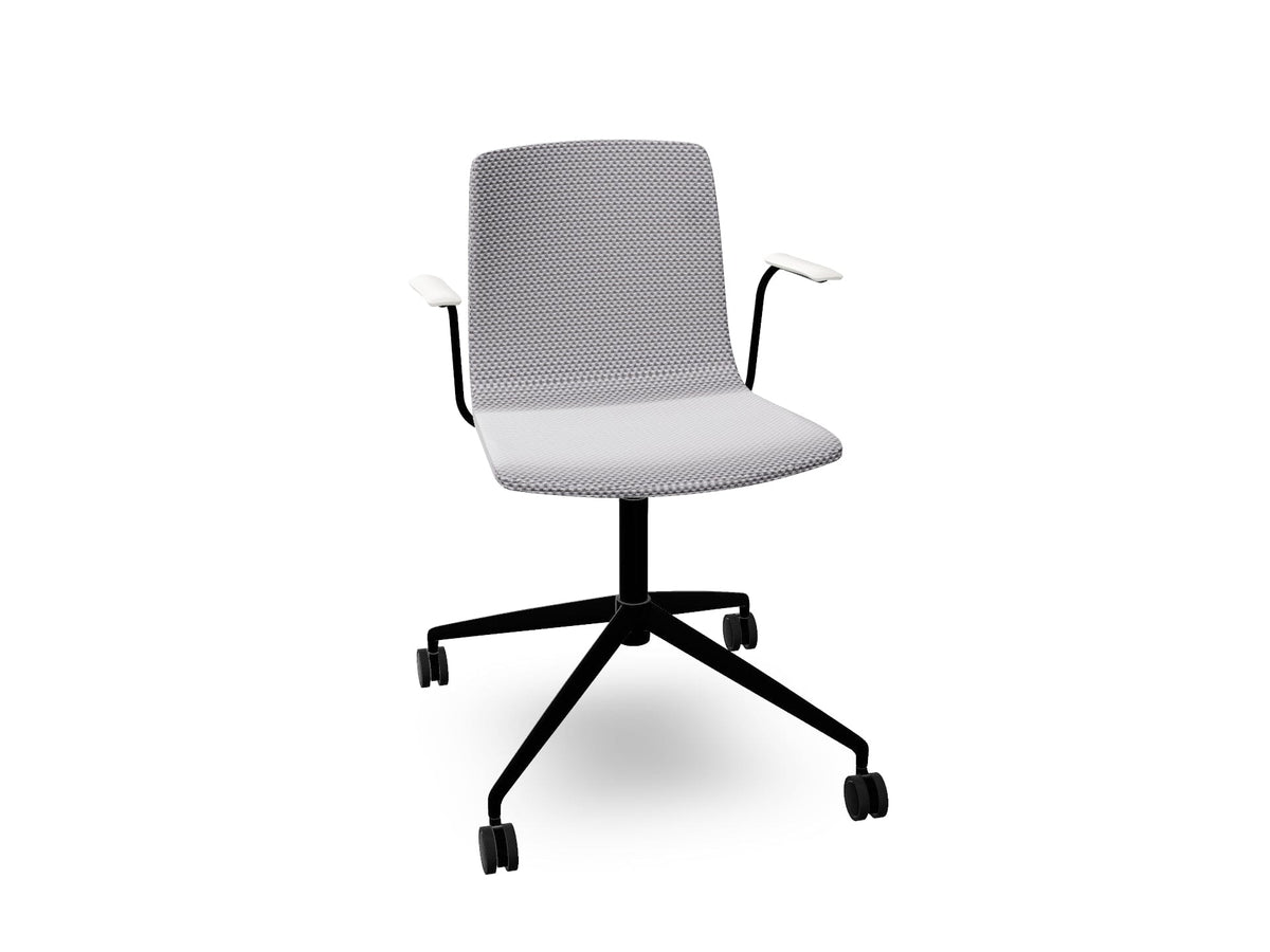 Aava 02 Fixed Trestle Base Chair With Fully Upholstered Chairs Arper 