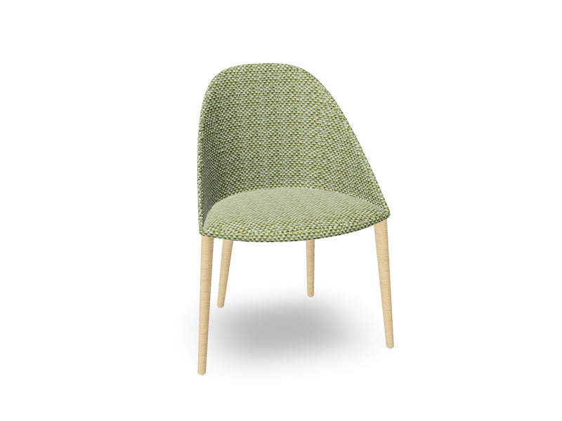 Cila Fully Upholstered Chair With Timber Oak Four-leg Base