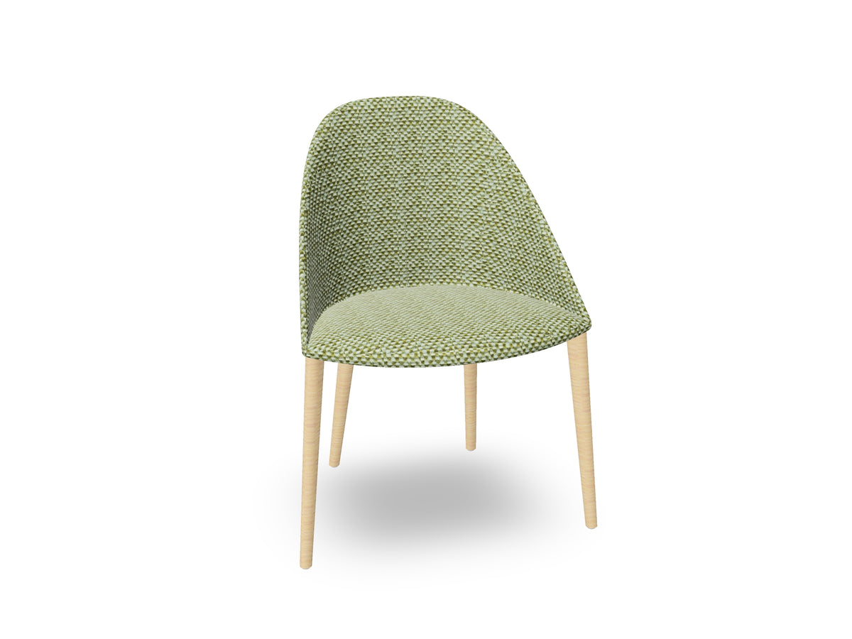 Cila Fully Upholstered Chair With Timber Oak Four-leg Base