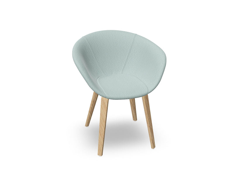 Duna 02 Wood Leg Chair With Full Upholstery Chairs Arper 