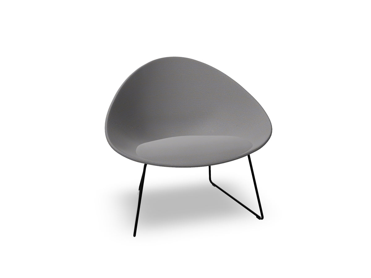 Adell Sled Base Lounge Chair With Fully Upholstered