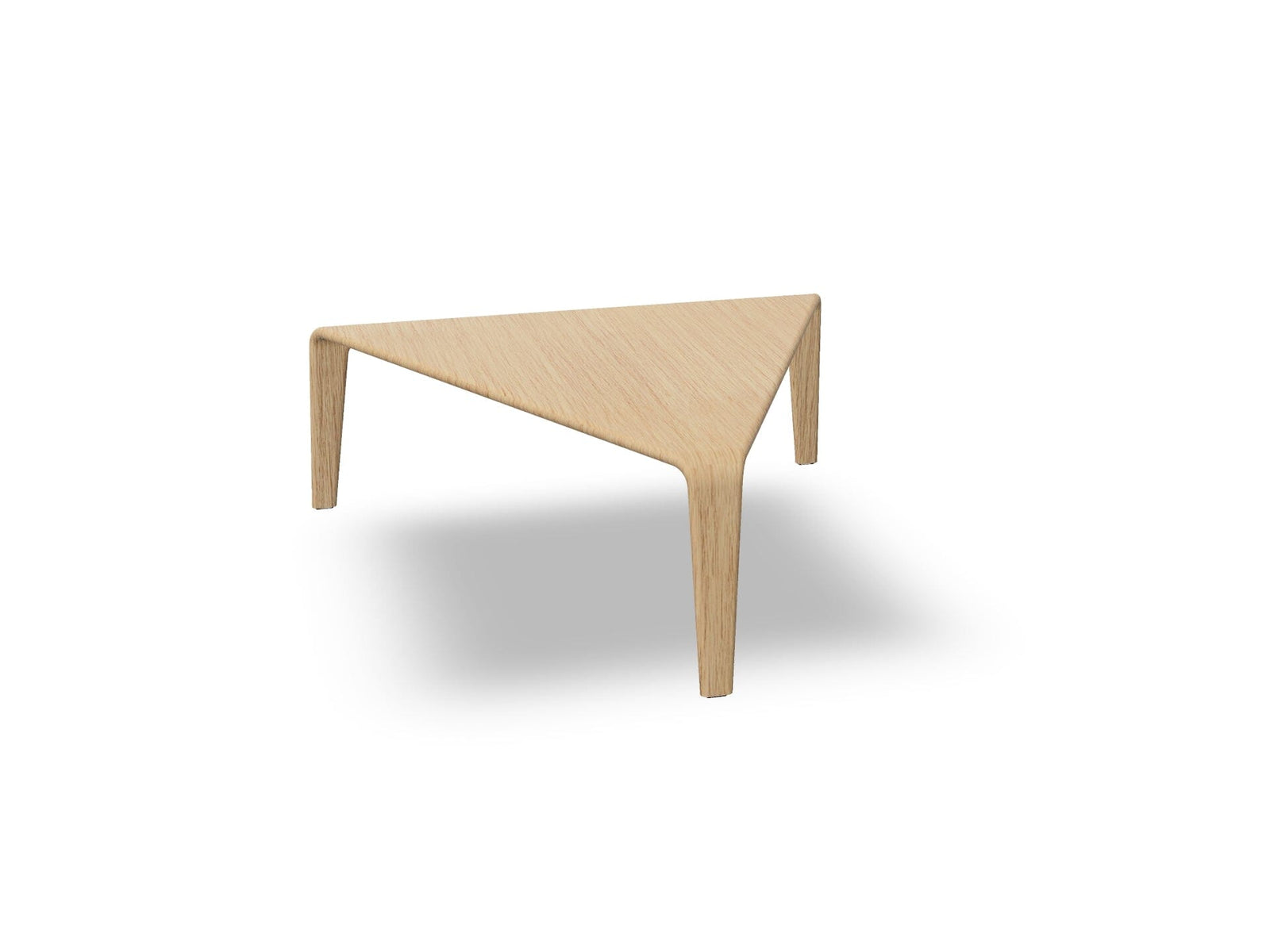 Ply Triangular Coffee Table Coffee table Arper Natural Oak Finish Large 