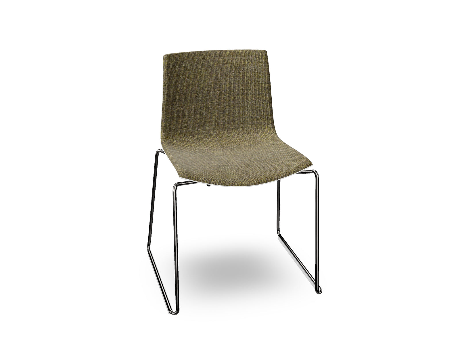 Catifa 46 Sled Base Polypropylene with Front-Face Upholstery