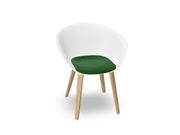 Duna 02 Wood Leg Chair With Seat Cushion Chairs Arper 