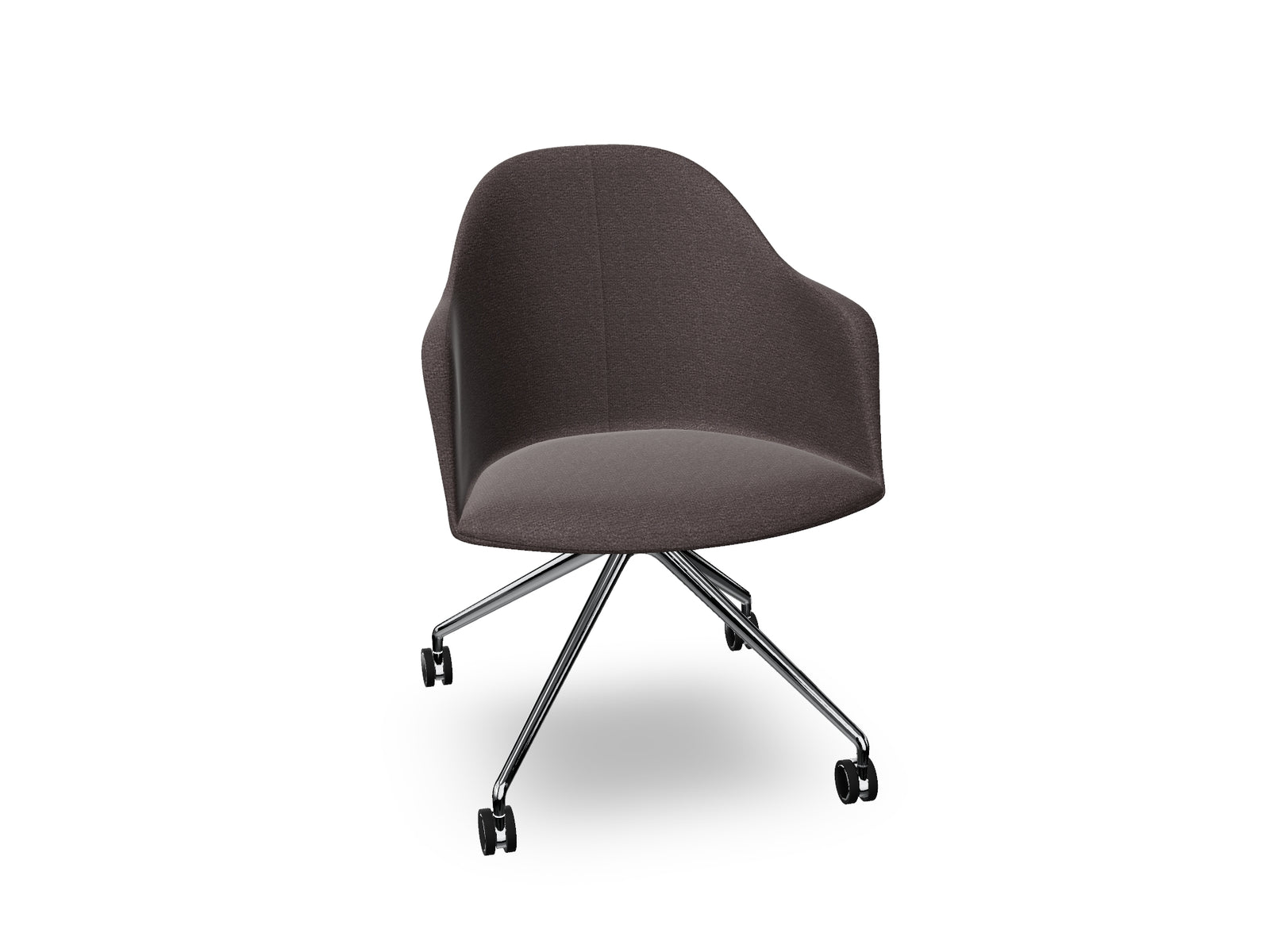 Cila fully upholstered Armchair With Fixed Trestle Base