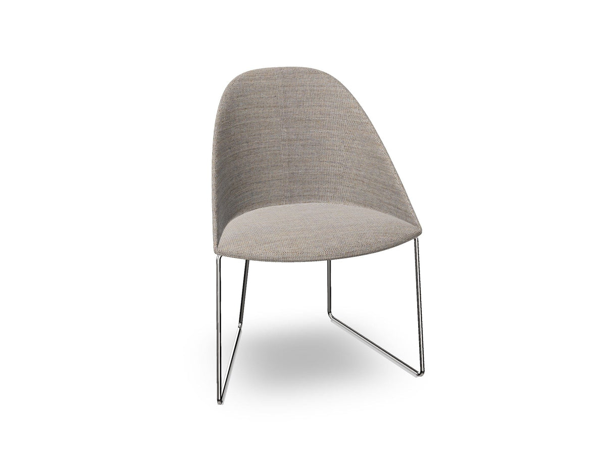 Cila Fully Upholstered Chair With Sled Base Chairs Arper 