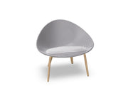 Adell 4 Leg Wood Lounge Chair With Fully Upholstered lounge chair Arper 