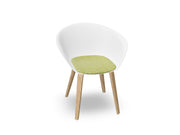 Duna 02 Wood Leg Chair With Seat Cushion Chairs Arper 