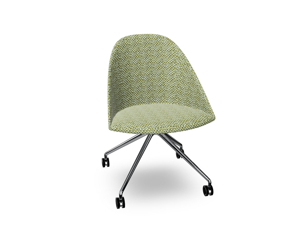 Cila Fully Upholtered Chair With Fixed Trestle Base