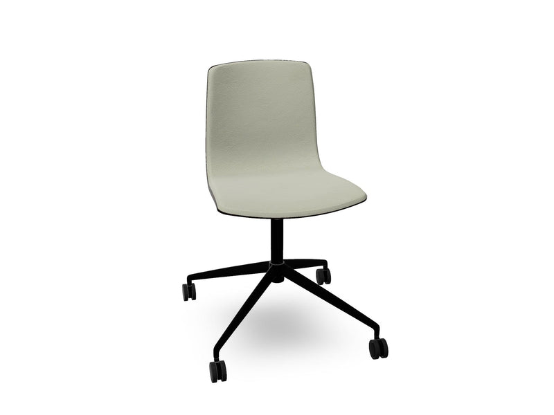 Aava 02 Fixed Trestle Base Wood Chair With Front Upholstery Chairs Arper 