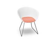 Duna 02 Sled Base Chair With Seat Cushion Chairs Arper 