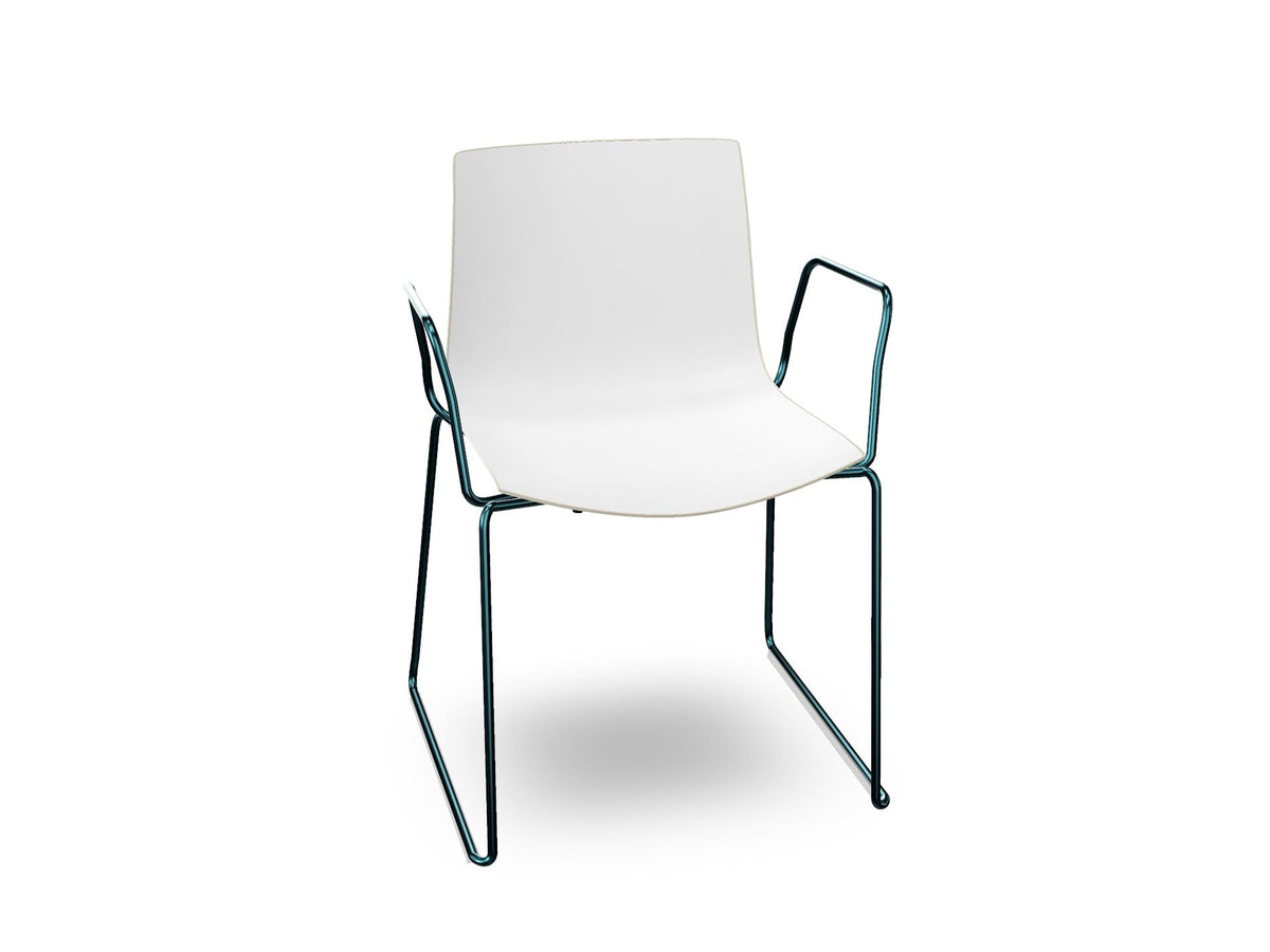 Catifa 46 Polypropylene Bi-Color Sled Base Chair Side/Dining Arper 